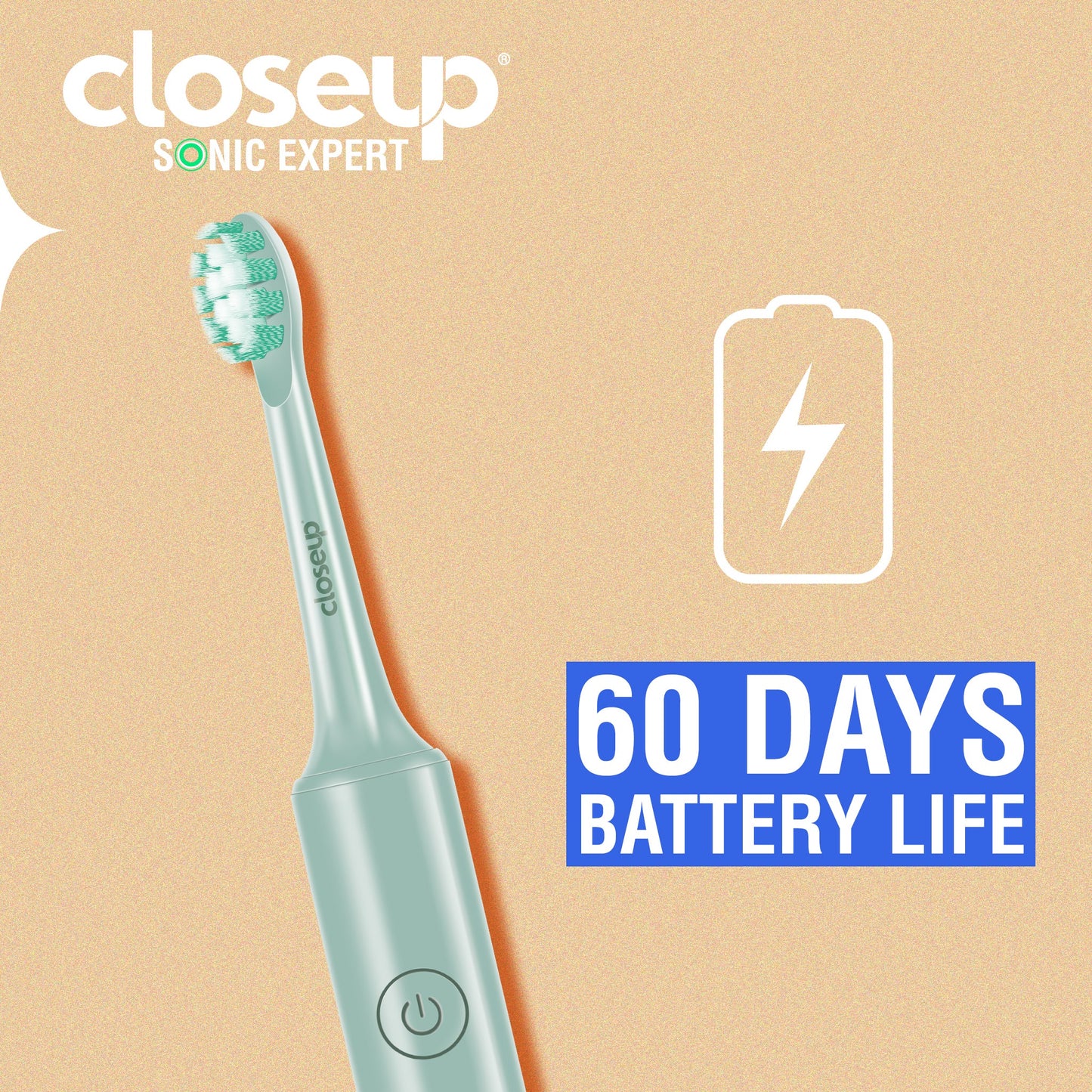 Close Up Sonic Expert Electric Toothbrush (Pastel Green)