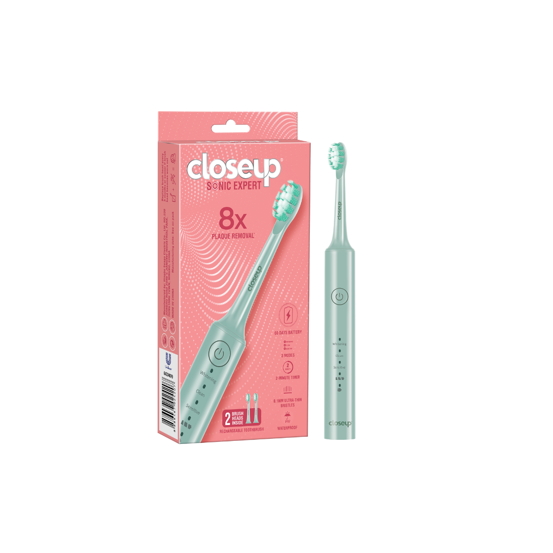 Close Up Sonic Expert Electric Toothbrush (Pastel Green)